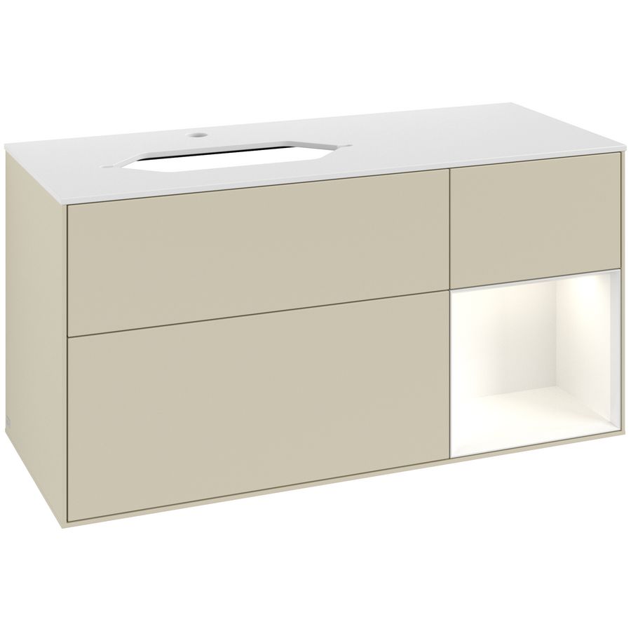 Wastafelonderkast Finion 1200x603x501mm S.Grey Matt Lacquer G281GFHJ