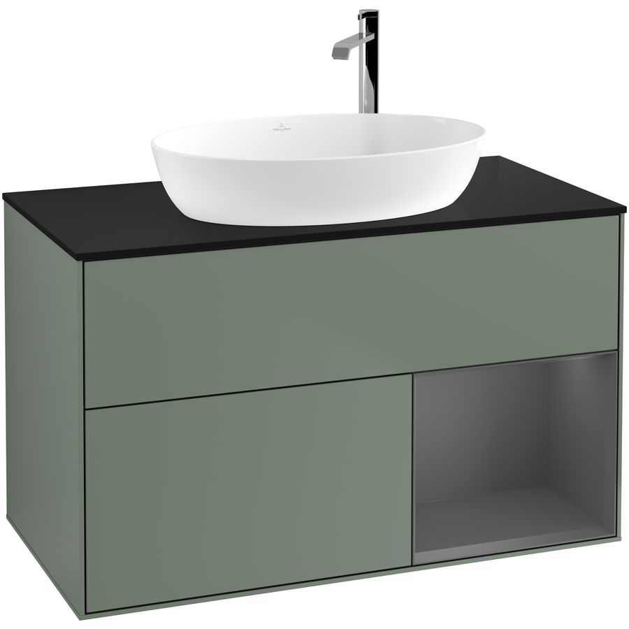 Wastafelonderkast Finion 1000x603x501mm Olive Matt Lacquer G902GKGM