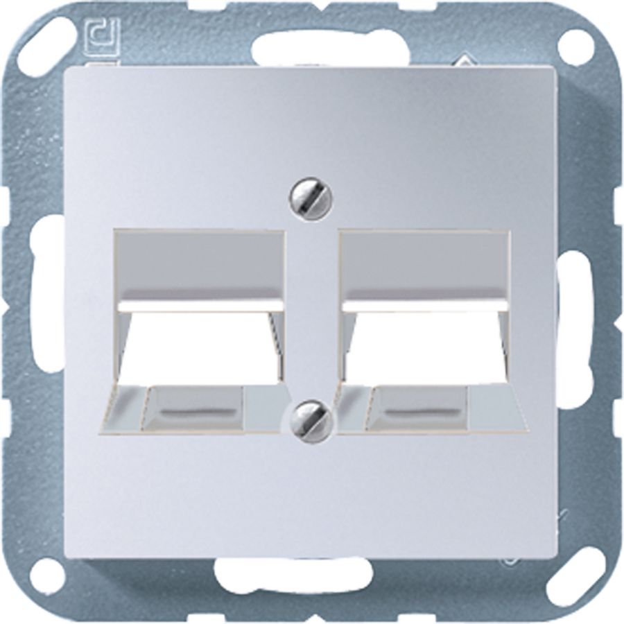 Afdekking A500 alu.voor mod.jack 2-voudig VVE=10