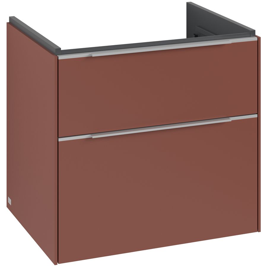 Wastafelonderkastkast SUBWAY 3.0 622x576x478mm Wine Red C57600AH greep alu. glans