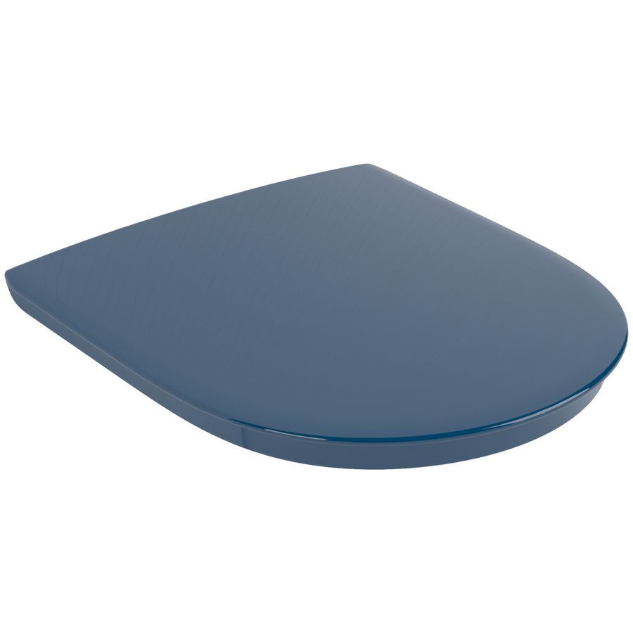 Closetzitting ViCare (O.novo Vita) met deksel Blue AntiBac doorlopend scharnier met greeprand