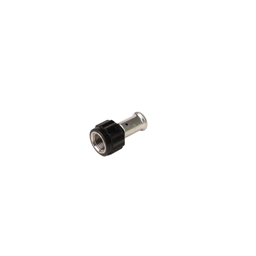 Schroefbus recht persaansluiting 18PK-X (inox) 50x1.1/2"bn. kunststof/rvs