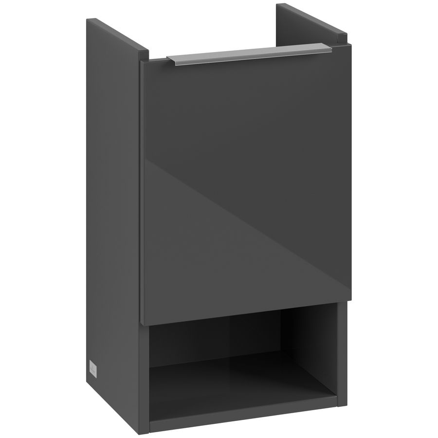 Wastafelonderkastkast ARCHITECTURA 310x520x243mm Grey B88000VT greep alu. glans