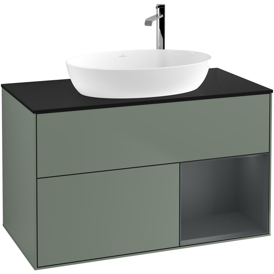 Wastafelonderkast Finion 1000x603x501mm Olive Matt Lacquer G902HGGM