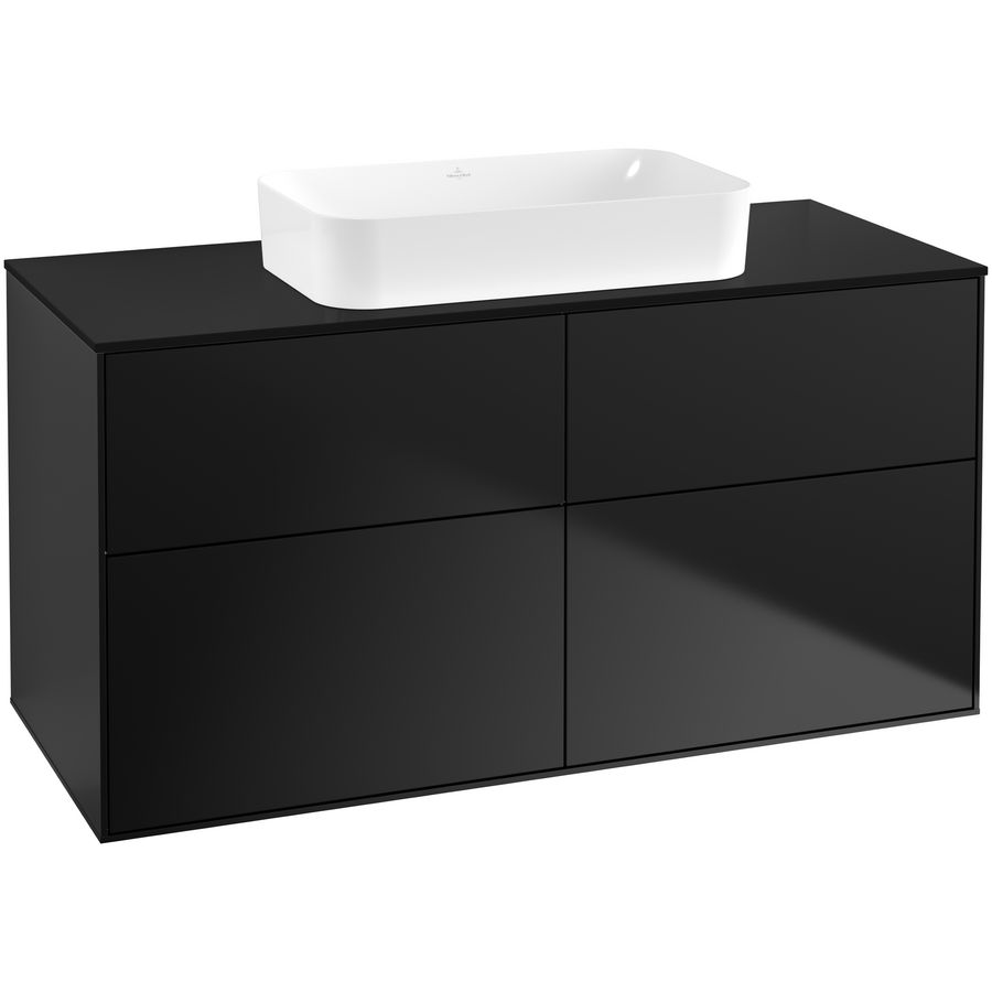 Wastafelonderkast Finion 1200x603x501mm Black Matt Lacquer G67200PD