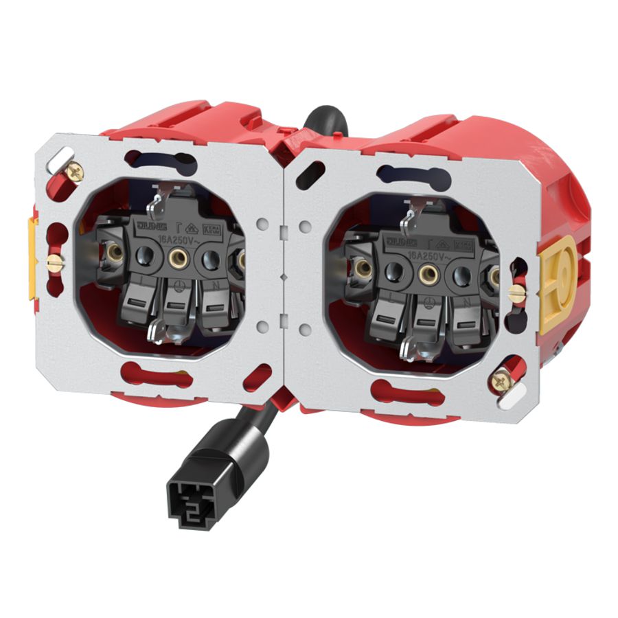 Wandcontactdoos dubbel vv Attema BW en Wago Rond0