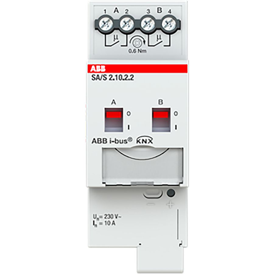 Schakelaktor standaard KNX 2-voudig 10A 230V AC (SA/S2.10.2.2)