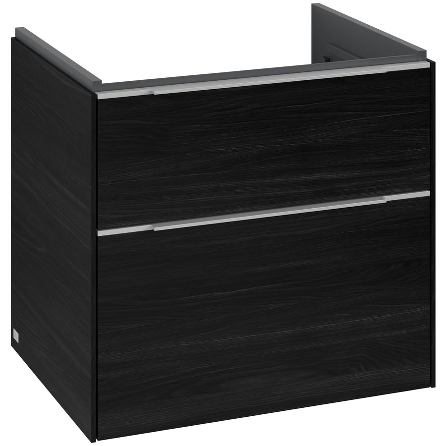 Wastafelonderkastkast SUBWAY 3.0 622x576x478mm Black Oak C57600AB greep alu. glans