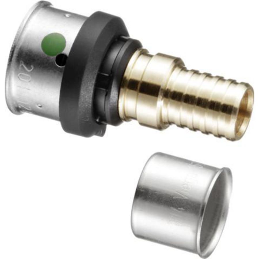 Perssok verlopend Smartpress-G 20x16mm pexfit brons 6715G