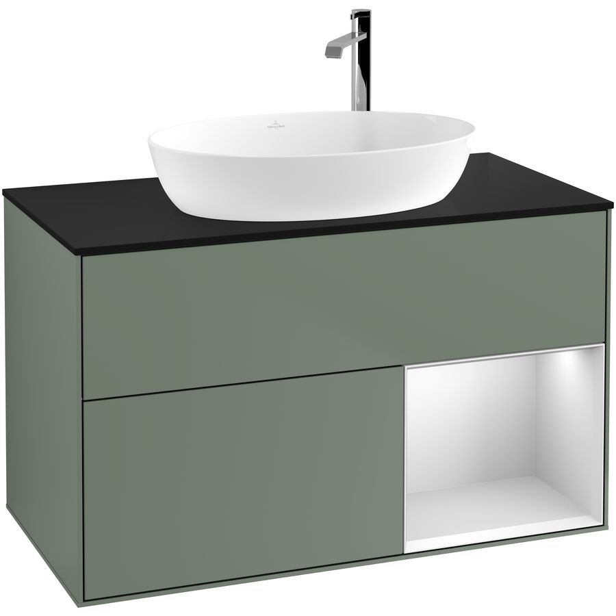 Wastafelonderkast Finion 1000x603x501mm Olive Matt Lacquer G902MTGM