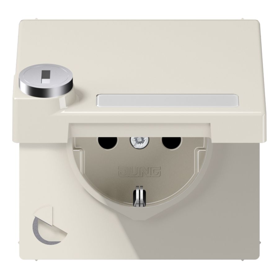 Wandcontactdoos wit klapd tekstvenst.&slot LS990