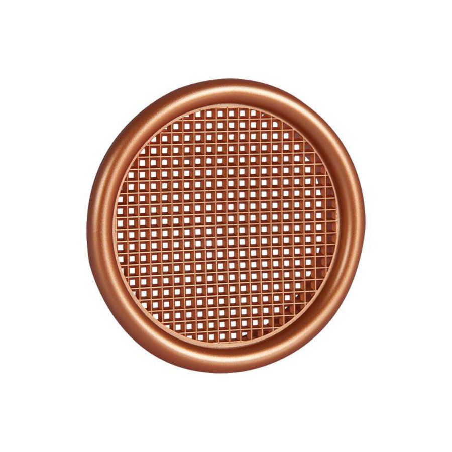 Ventilatierooster kunststof Ø56mm roodkoper