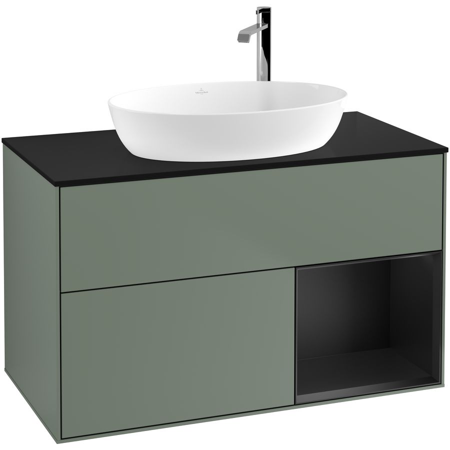 Wastafelonderkast Finion 1000x603x501mm Olive Matt Lacquer G902PDGM