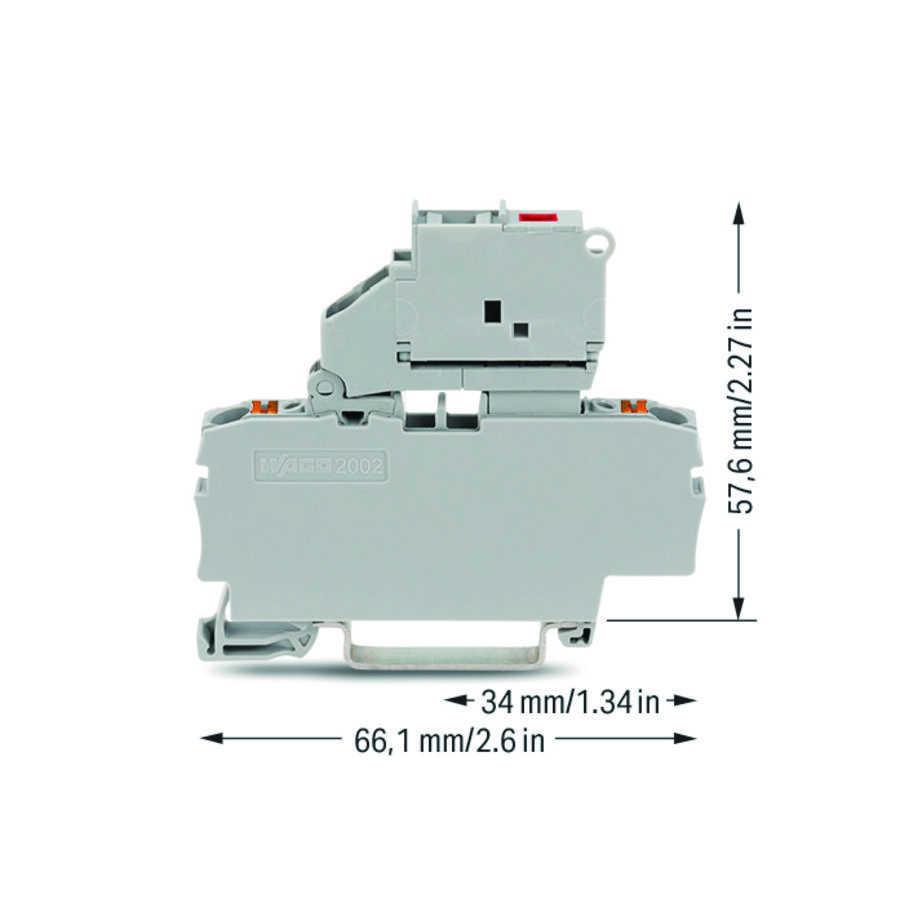 2-draads zekeringsklem draaib.zekeringh.1611/1000-836 VVE=50