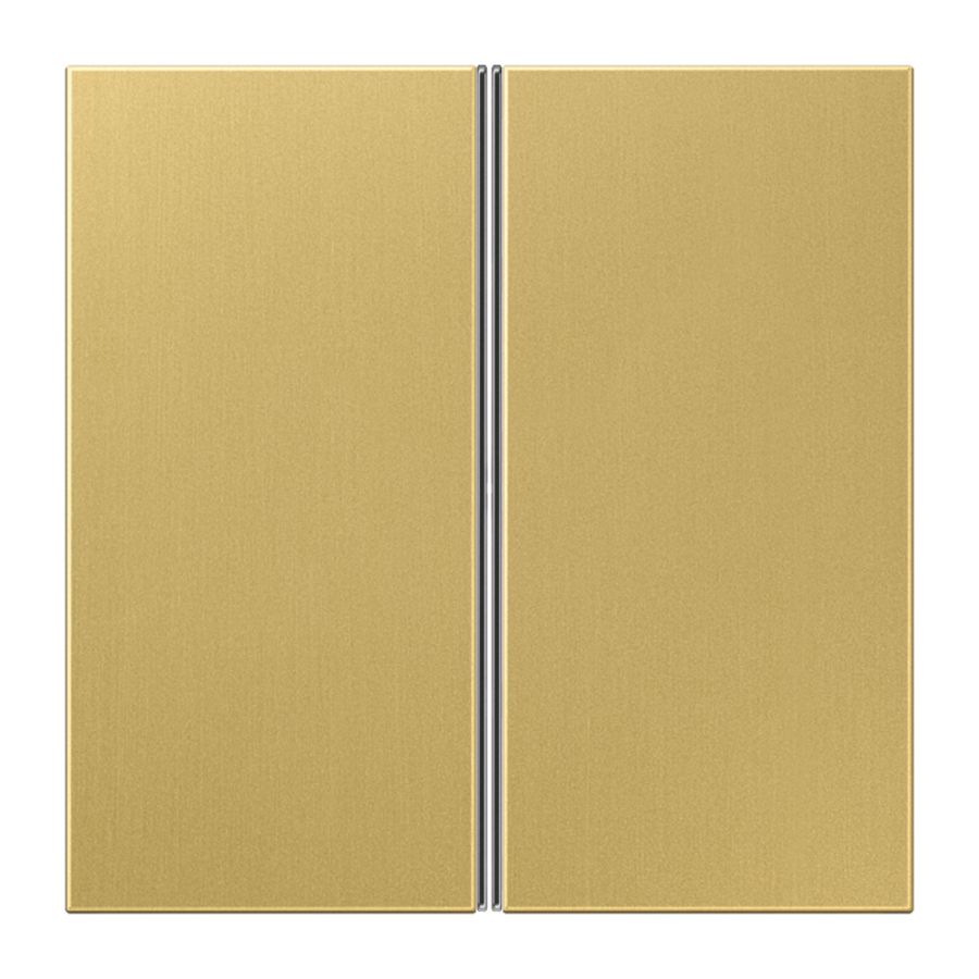 Tastafdekking compleet 2voudig LS messing klass KNX