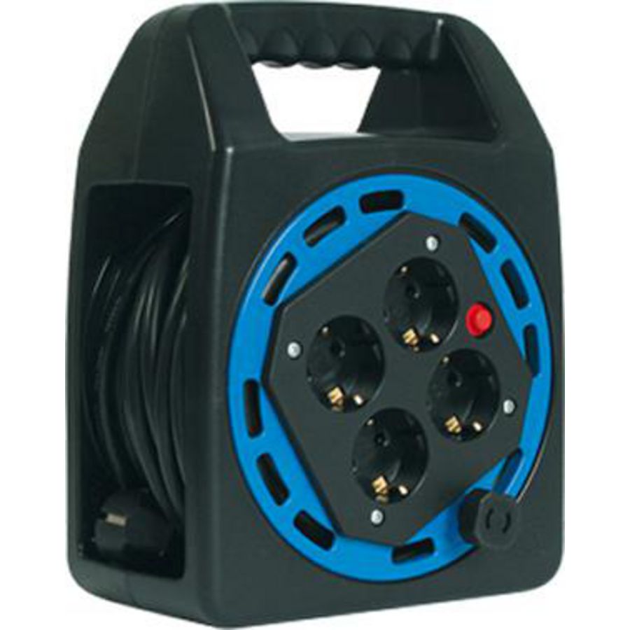 Kabelhaspel 4x 230V RA 20m incl. thermische veiligheidsscha