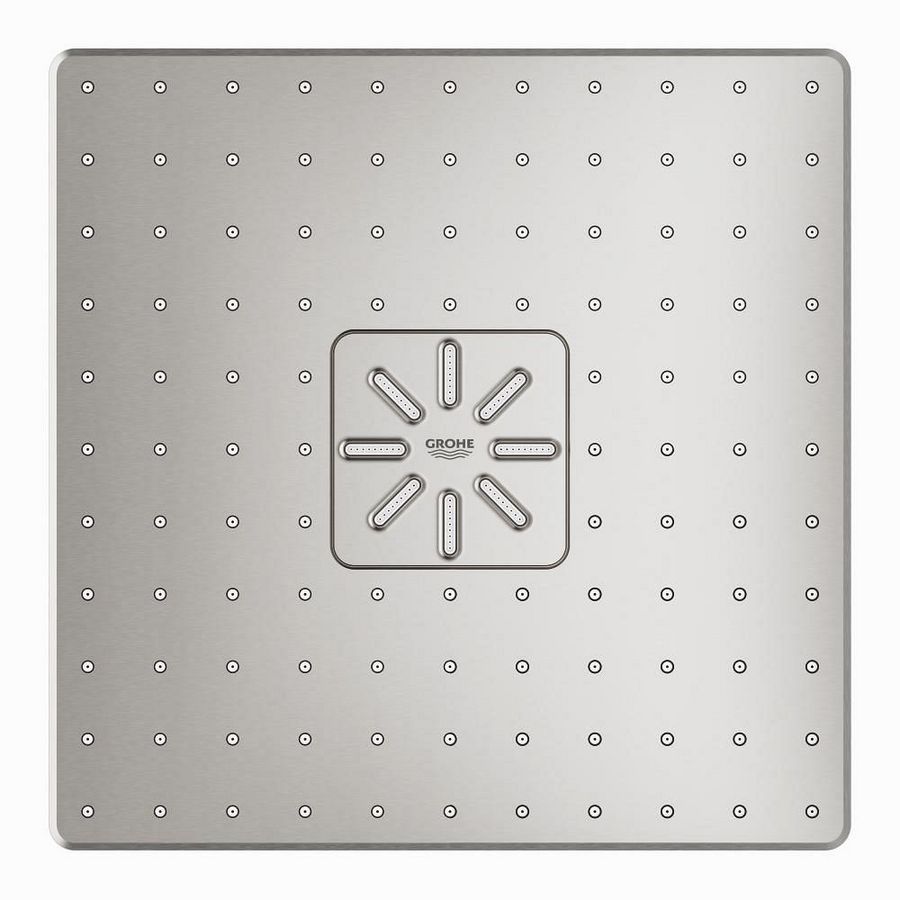 Rainshower smartactive 310 hoofddouche-set vierkant wandmontage duo supersteel (rvs look) excl. inbouwbox