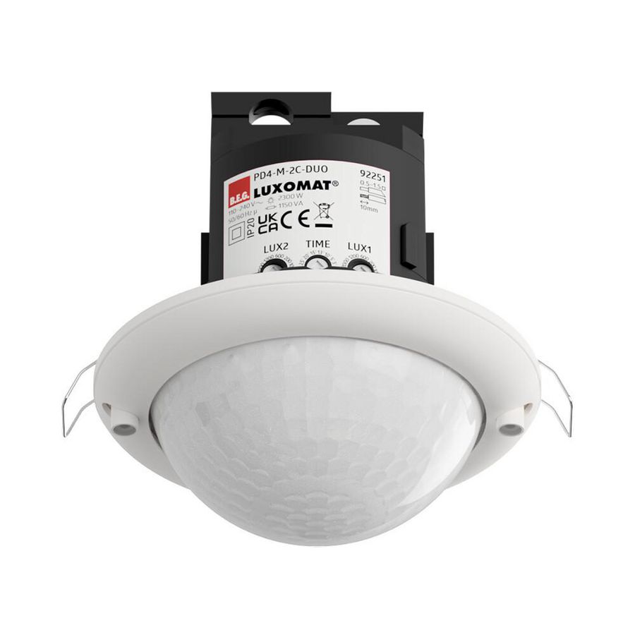 Aanwezigheidsmelder 360gr. IB wit IP20 24m 2Kanaal