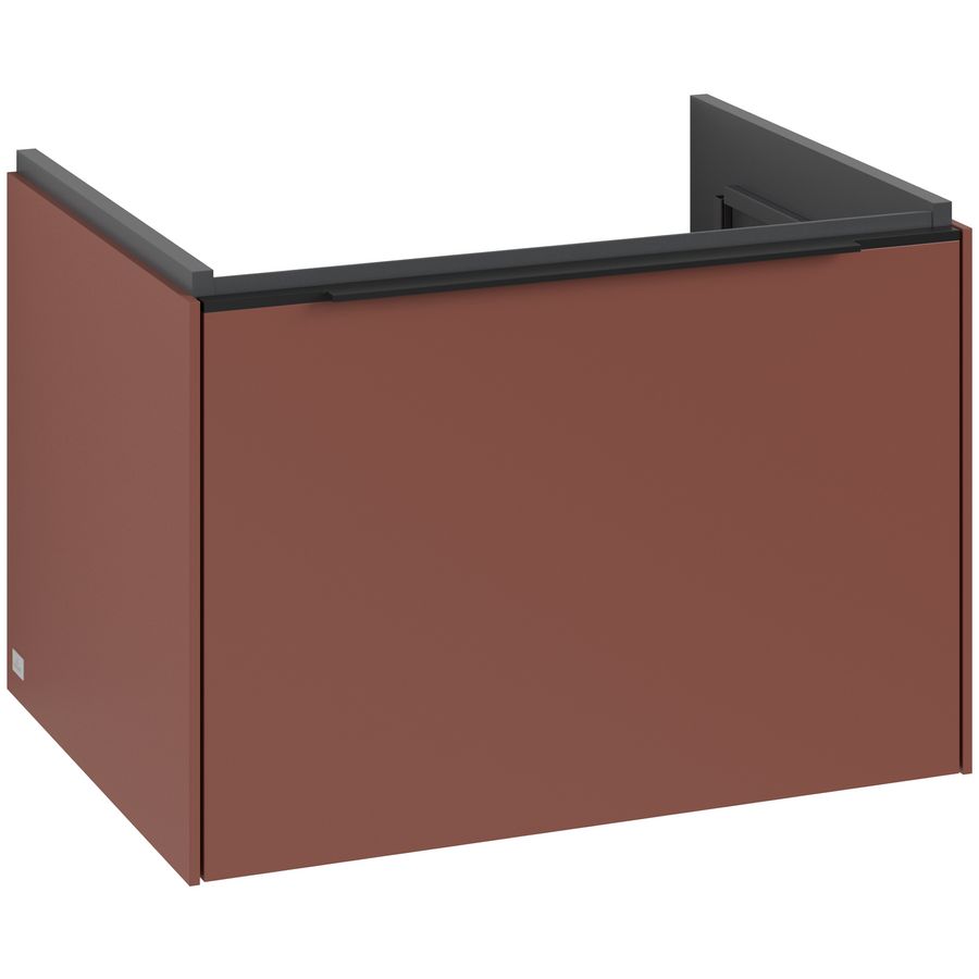 Wastafelonderkastkast SUBWAY 3.0 622x429x478mm Wine Red C575L1AH greep Volcano Black