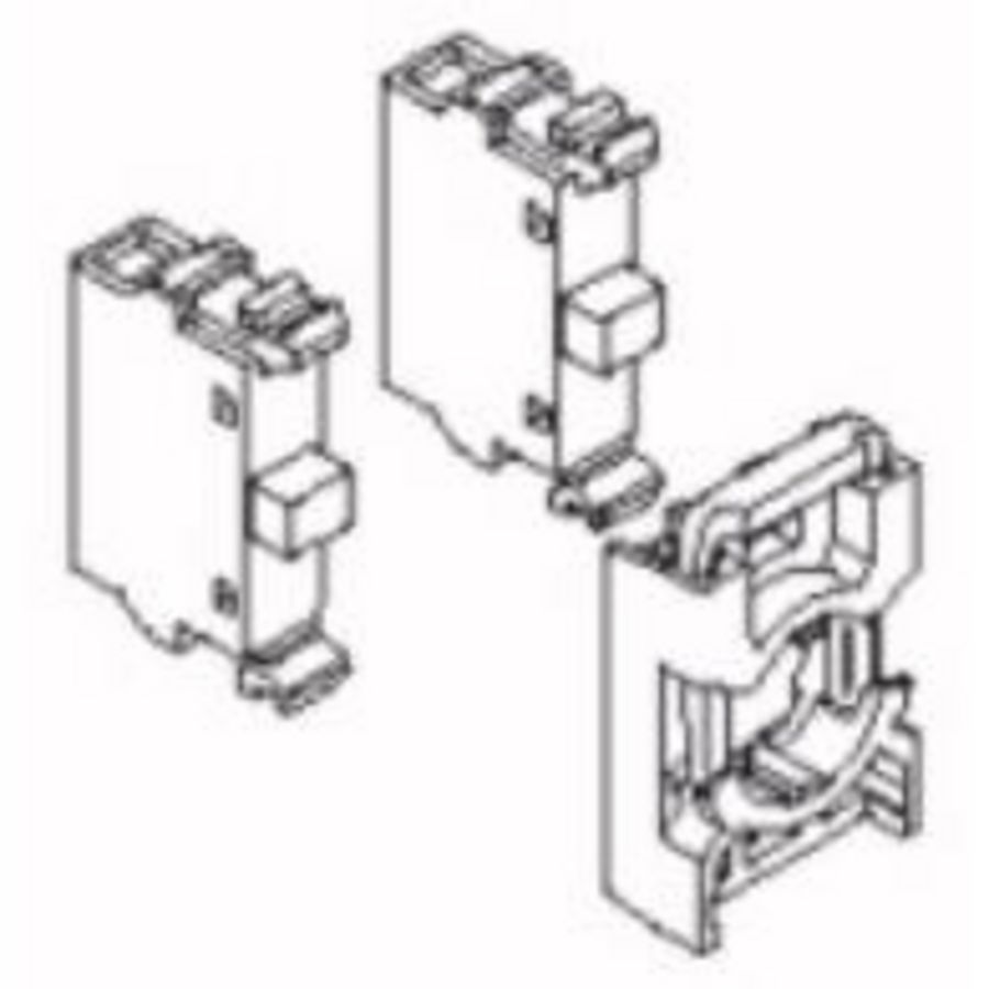 Hulpcontactblok contaktlichaam 2 nc met adapter