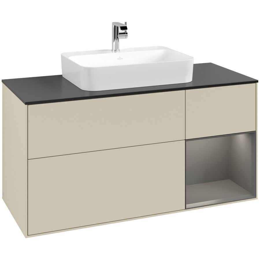 Wastafelonderkast Finion 1200x603x501mm S.Grey Matt Lacquer G422GKHJ