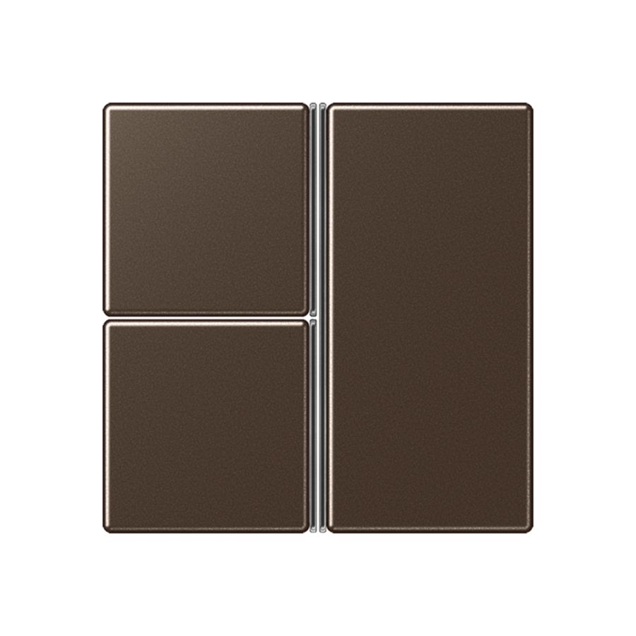 Tastafdekking compleet 3-voudig A500 mokka KNX