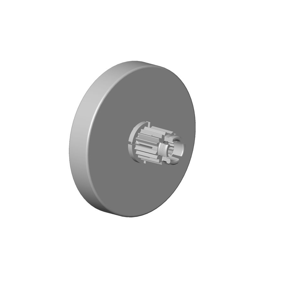 Rozet z. logo 50X50X9,5mm-DB geb