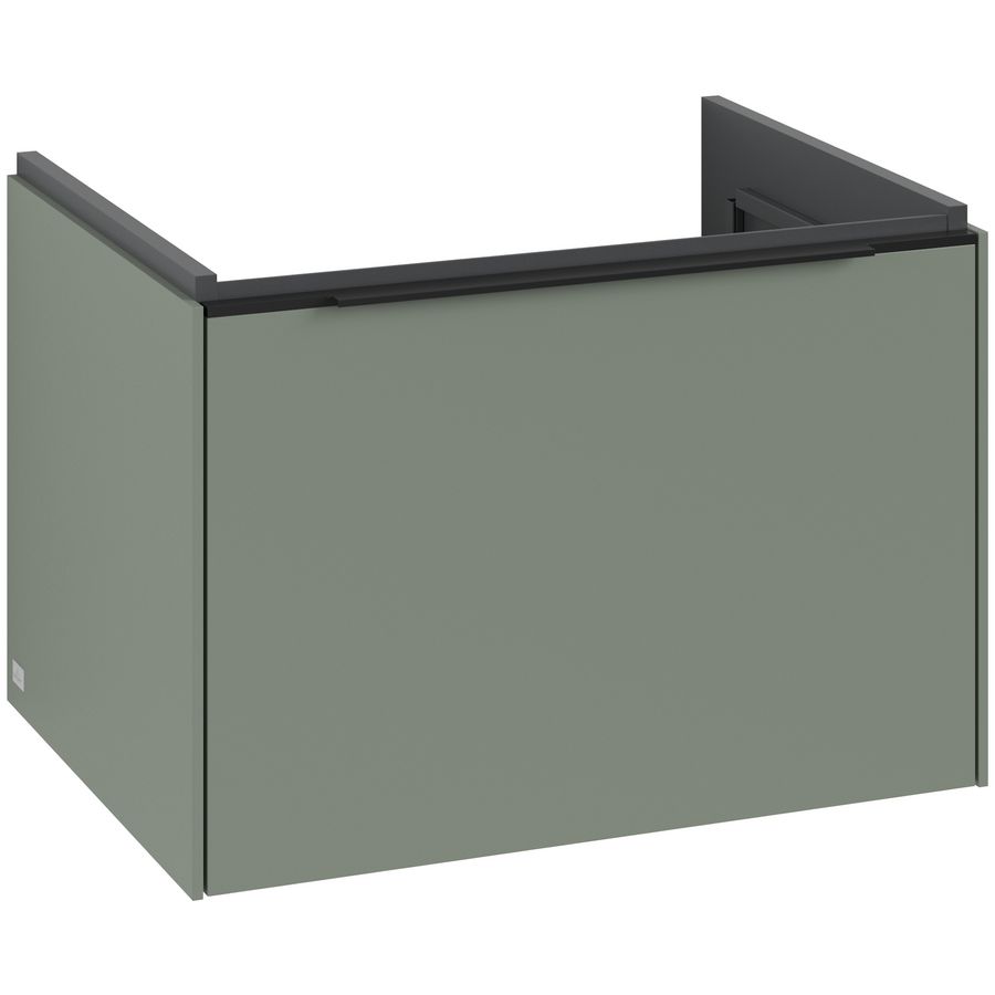 Wastafelonderkastkast SUBWAY 3.0 622x429x478mm Soft Green C575L1AF greep Volcano Black