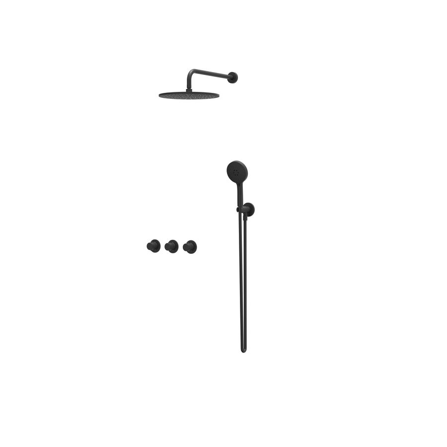 Afbouwdeel regendouche Combiset Nexus 4 inbouwthermostaat mat zwart CSN4EXMZBFAA excl. inbouwbox