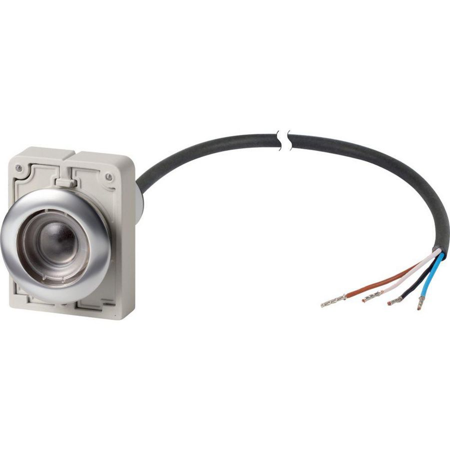 Drukknop M30C Compact z.indicatiepl vlak terugv. 2no/0nc P62