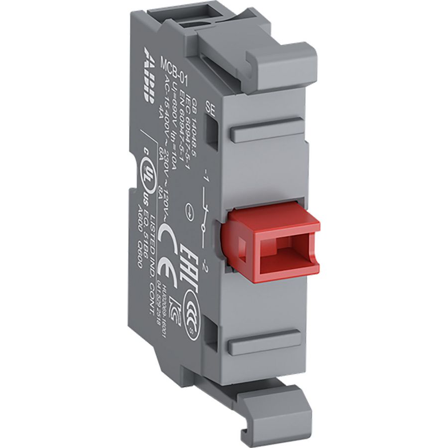 Hulpcontactblok contaktlichaam adapter Frontmontage 1 NC