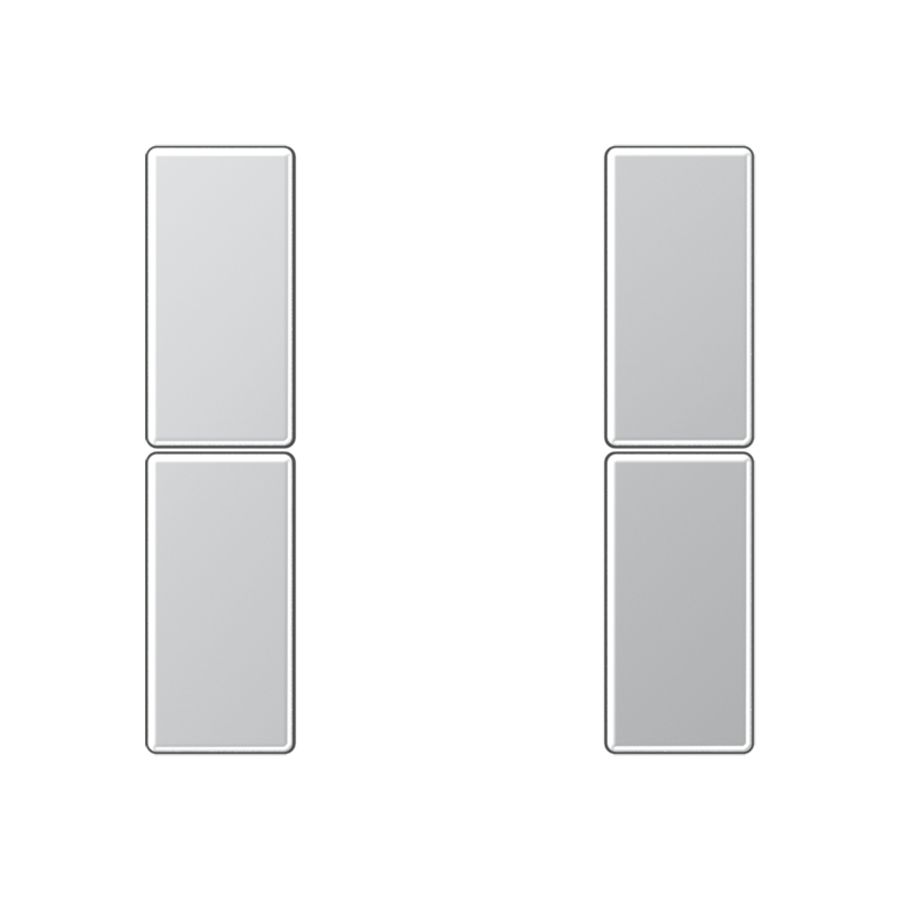 Tastafdekking compleet 2-voudig A500 aluminium KNX