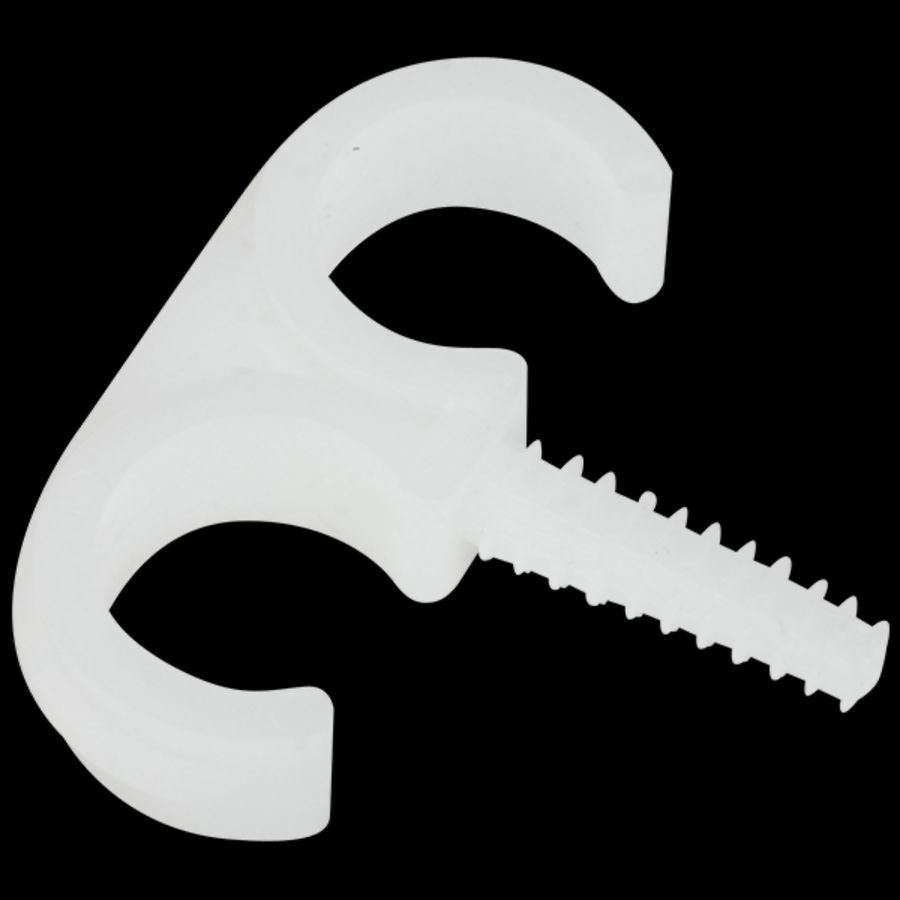 Plugclip dubbel 16/19mm pluglengte 25mm naturel VVE=150