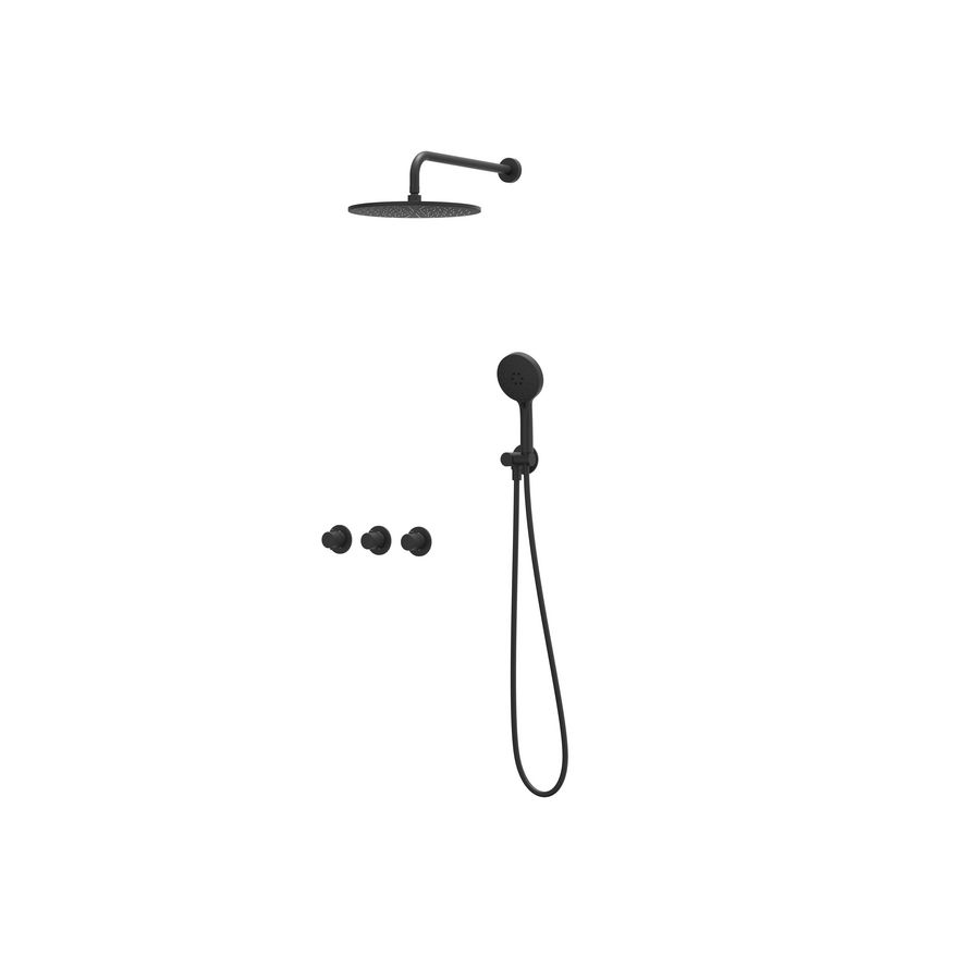 Afbouwdeel regendouche Combiset Nexus 4 inbouwthermostaat mat zwart CSN4EXMZBFAC excl. inbouwbox