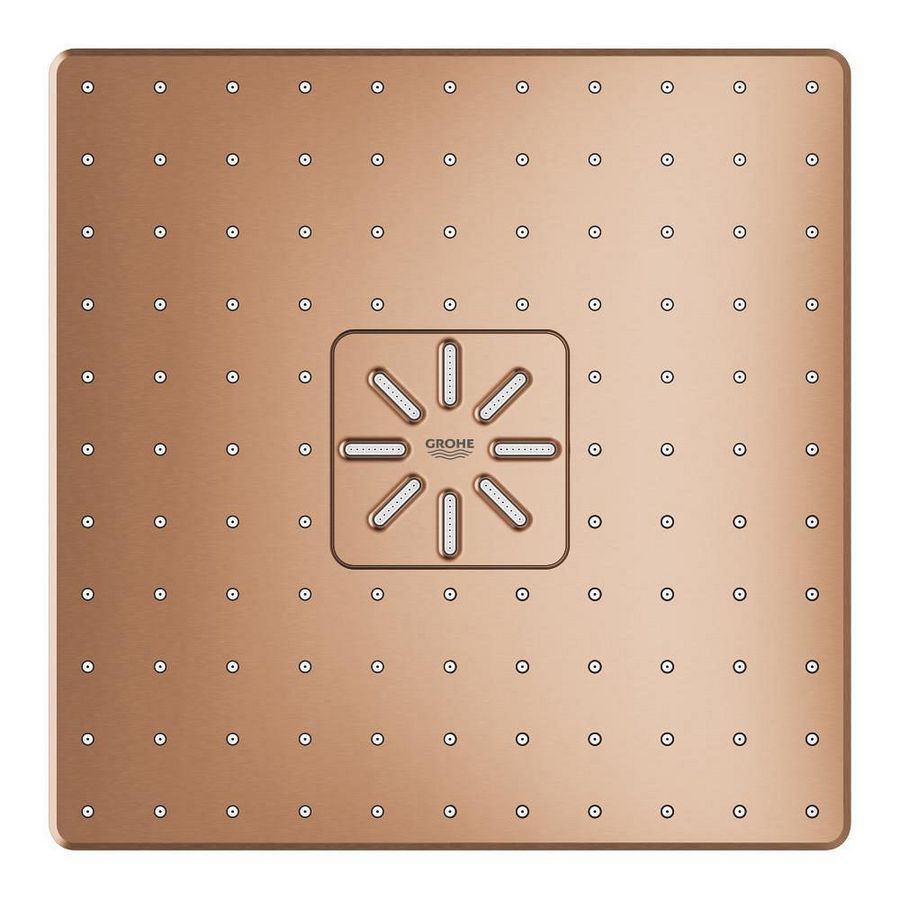 Rainshower smartactive 310 hoofddouche-set vierkant wandmontage duo warm sunset geborsteld (mat bronskleurig) excl. inbouwbox