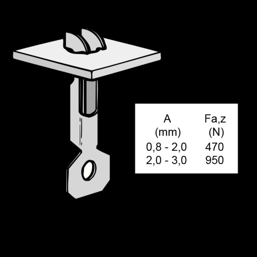 Dakplaathanger recht VVE=100