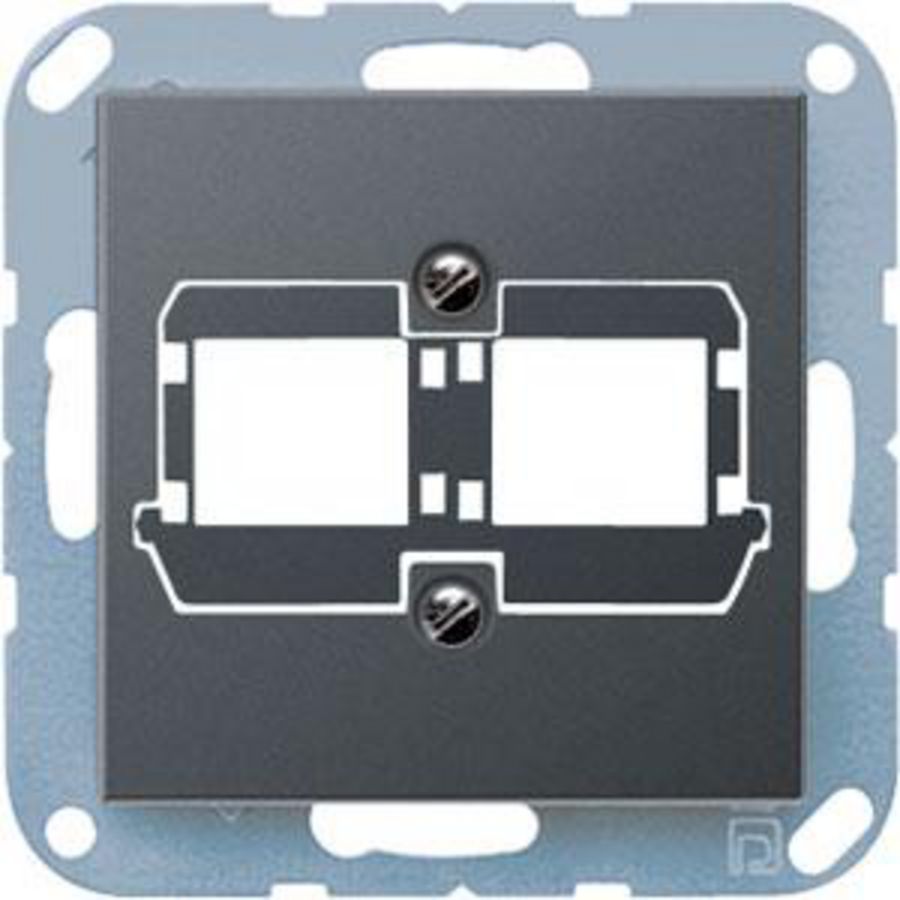 Afdekking A500 antraciet v.mod.jack 2-voudig VVE=10