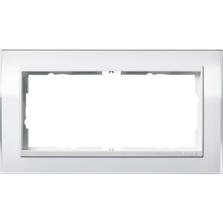 afdekraam 2-v z/ms overgangsafdekplaat ZW Gira Event Clear wit