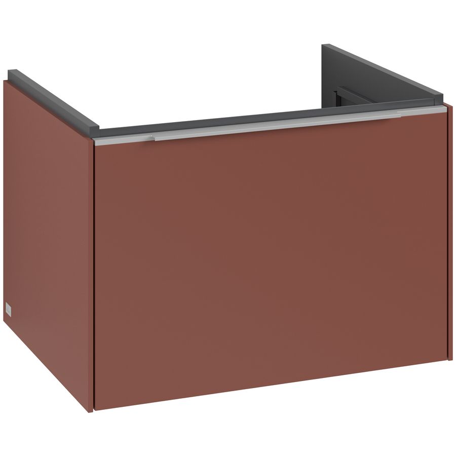 Wastafelonderkastkast SUBWAY 3.0 622x429x478mm Wine Red C575L0AH greep alu. glans