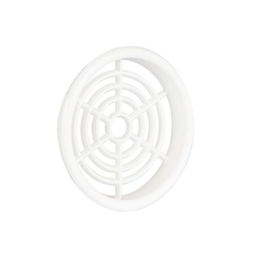 Ventilatierooster kunststof Ø60mm wit