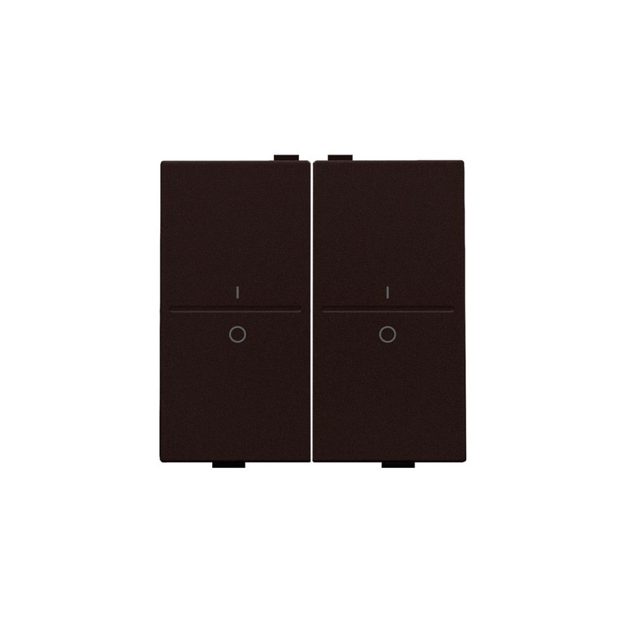 2-voudige toets met opdruk I en 0 RF schakelaar/knop d.brown