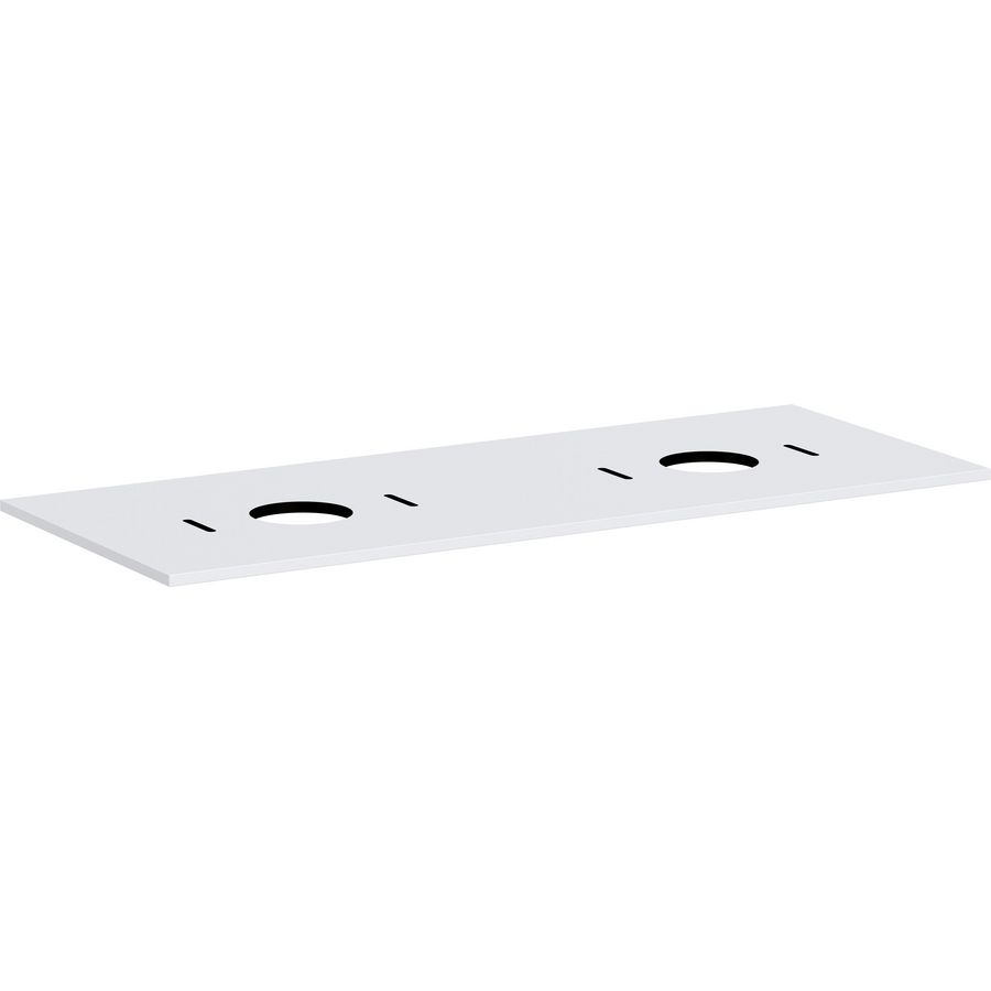Console Xilesa E 1375/550 2 uitsparingen waskom z. kraangat mat wit