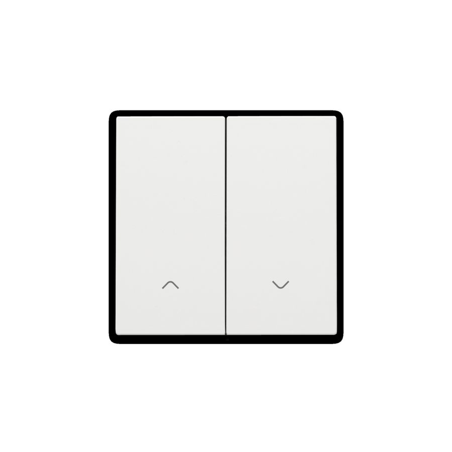 Afwerkingsset dubbele elektr. rolluikschakelaar white coat
