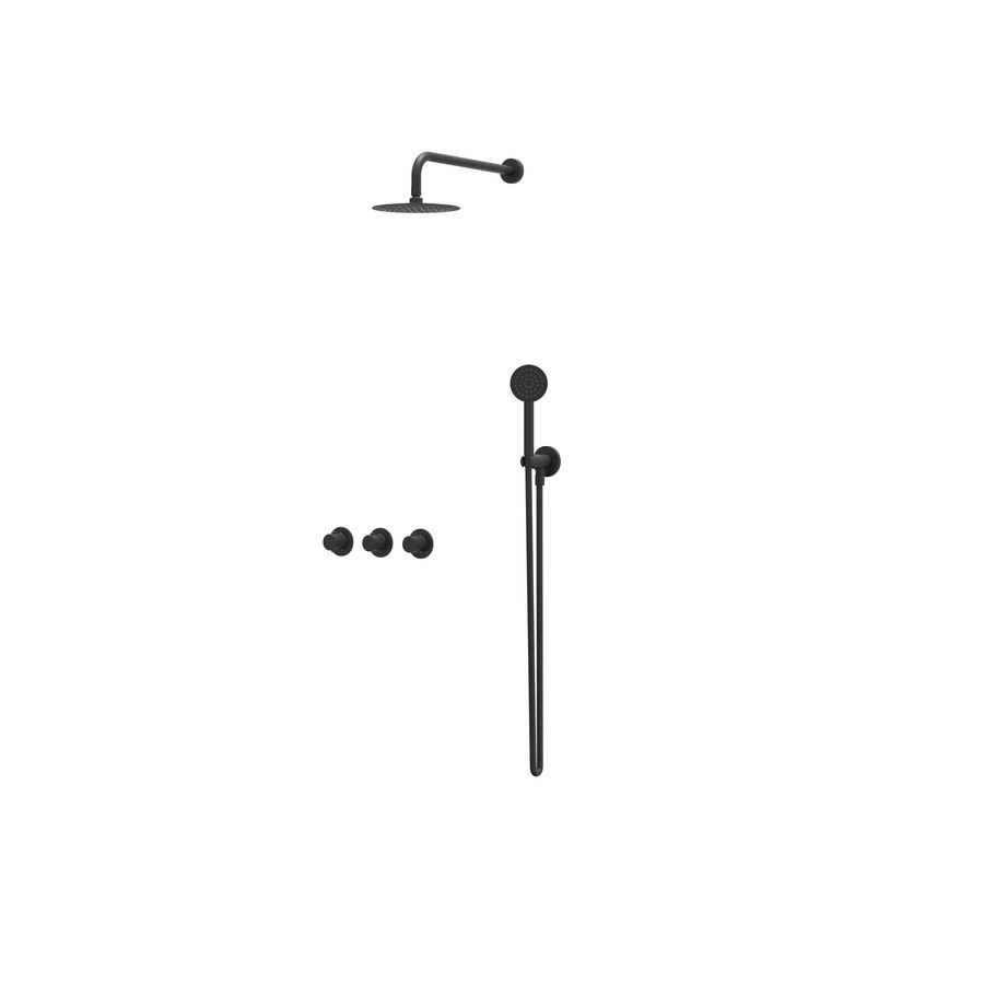 Afbouwdeel regendouche Combiset Nexus 4 inbouwthermostaat mat zwart CSN4EXMZCAAA excl. inbouwbox