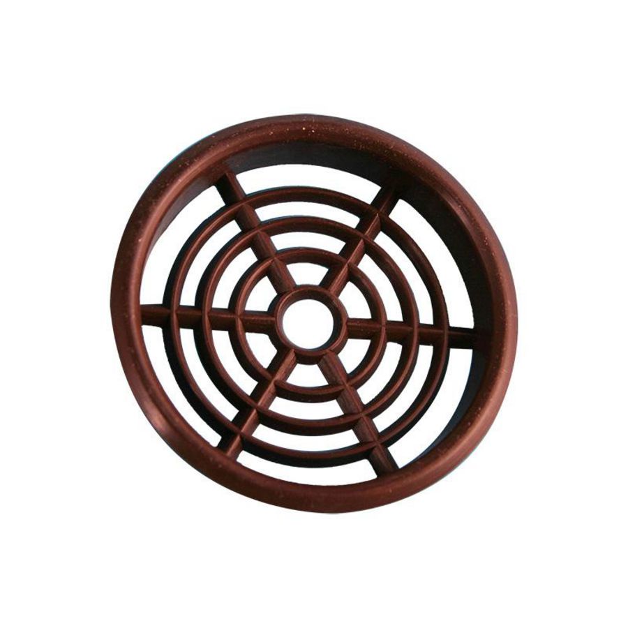 Ventilatierooster kunststof Ø60mm bruin