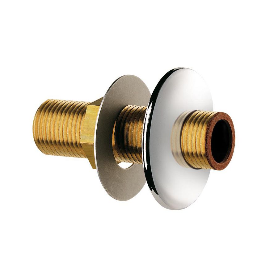 Koppeling recht 38mm1/2" L.70 rozet Ø50 set 2st.