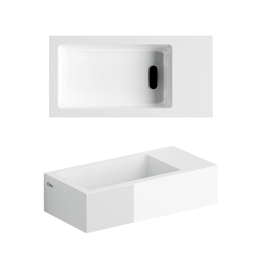 Flush 3 fontein 360x180mm marmercompos. RE zonder kraangat met plug