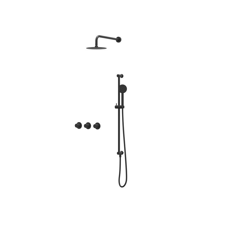 Afbouwdeel regendouche Combiset Nexus 4 inbouwthermostaat mat zwart CSN4EXMZCAAB excl. inbouwbox