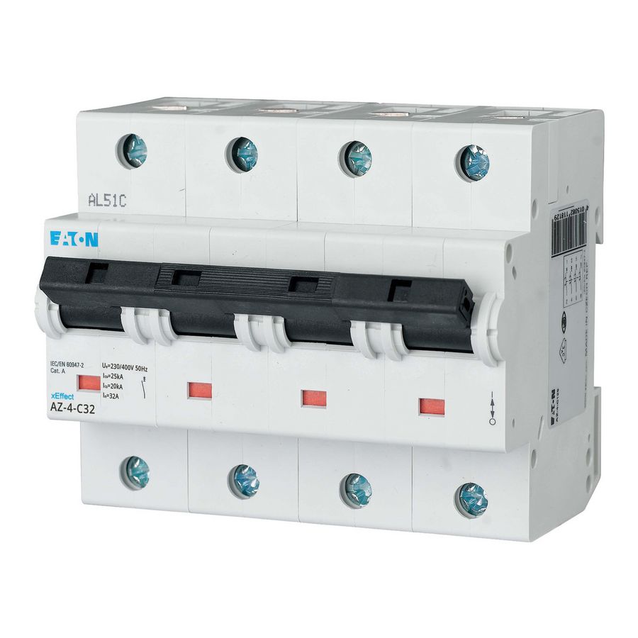 installatieautomaat (MCB) AZ C-karakteristiek 32A 4-polig 25kA