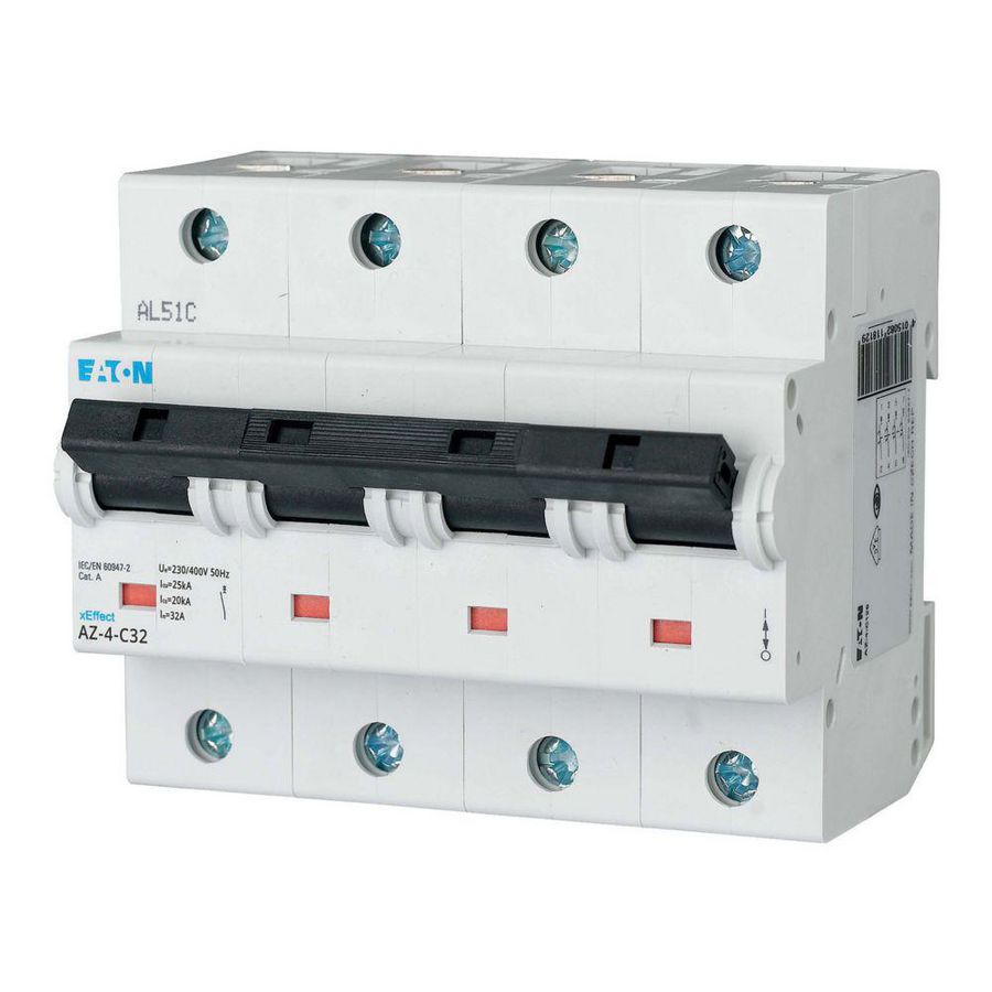 installatieautomaat (MCB) AZ C-karakteristiek 32A 4-polig 25kA